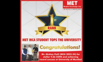 First Rank in MCA: Topper at University of Mumbai